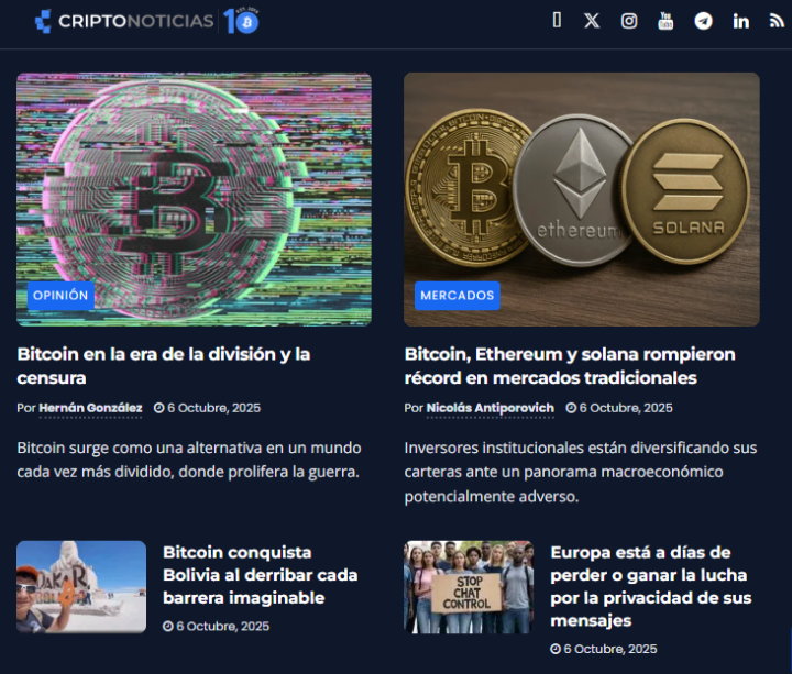 CriptoNoticias Website